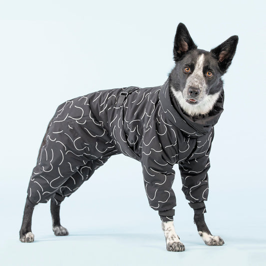 PAiKKA | Winter Suit für Hunde | Winter Suit for Dogs [glow in the dark stripes] AKTiONSARTiKEL